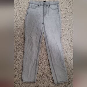 Gray Straight-Leg Jeans